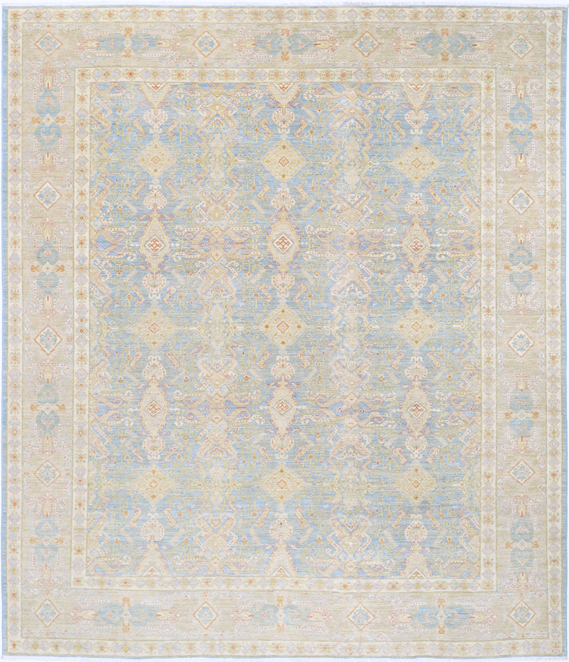 New Traditional Ariana Hand Knotted Wool Rug - 8'4" x 9'9" - Artemis Rugs