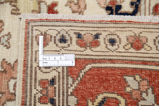 New Traditional Heriz Hand Knotted Wool Rug - 8'8'' x 12'2'' 8' 8" x 12' 2" (264 x 371) / Peach / Wool