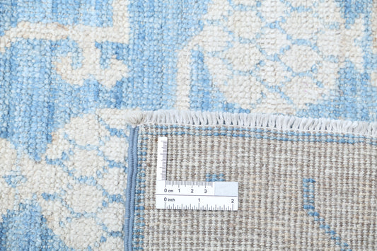 New Traditional Serenity Hand Knotted Wool Rug - 3'0'' x 17'4'' 3' 0" x 17' 4" (91 x 528) / Blue / Wool