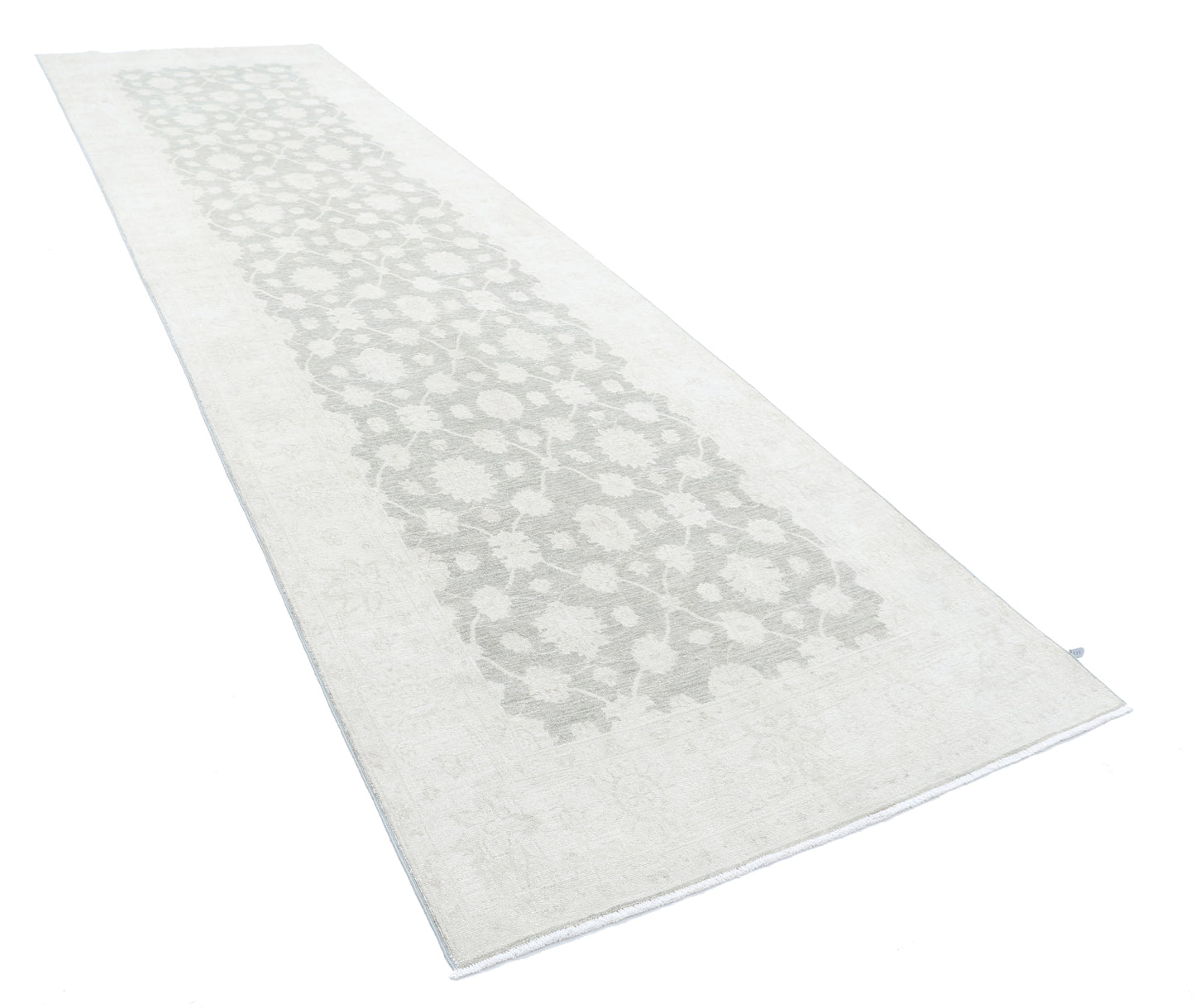 New Traditional Serenity Hand Knotted Wool Rug - 4'8'' x 16'3'' 4' 8" x 16' 3" (142 x 495) / Grey / Wool