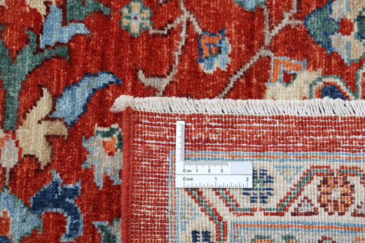 New Traditional Ziegler Hand Knotted Wool Rug - 9'0'' x 11'11'' 9' 0" x 11' 11" (274 x 363) / Red / Wool