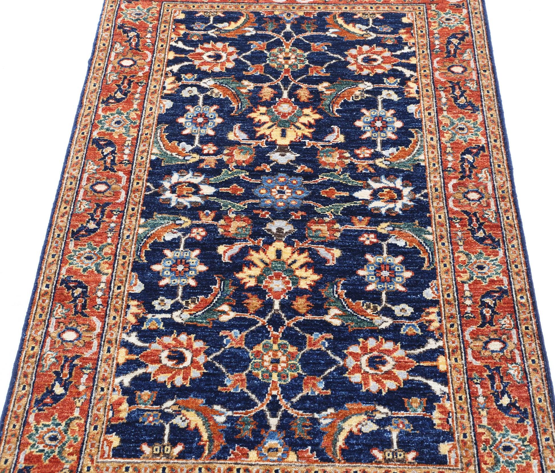 New Traditional Ziegler Hand Knotted Wool Rug - 3'0'' x 4'8'' 3' 0" x 4' 8" (91 x 142) / Blue / Wool