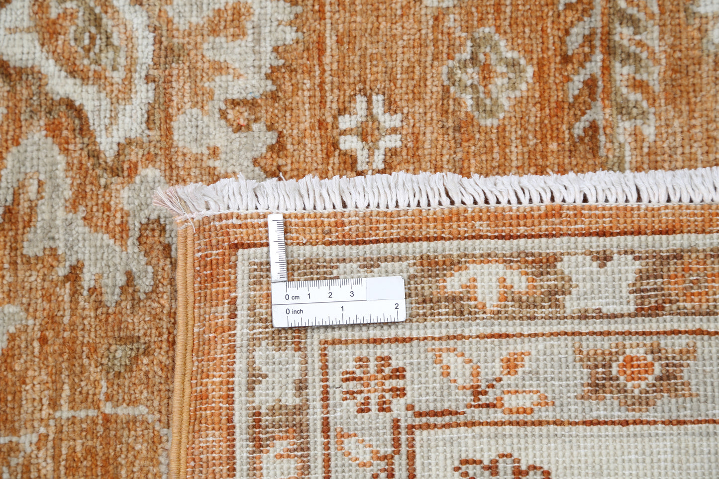 New Traditional Ziegler Hand Knotted Wool Rug - 9'0" x 11'9" 9' 0" x 11' 9" (274 x 358) / Rust / Wool