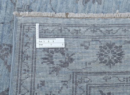 New Transitional Overdye Hand Knotted Wool Rug - 2'7'' x 9'4'' 2' 7" x 9' 4" (79 x 284) / Blue / Wool