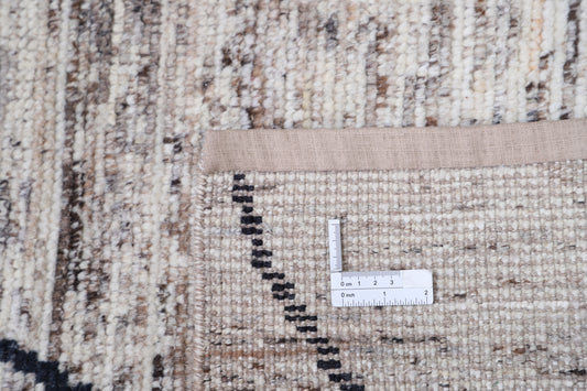 New Tribal Morocan Hand Knotted Wool Rug - 6'0" x 9'0" 6' 0" x 9' 0" (183 x 274) / Grey / Wool