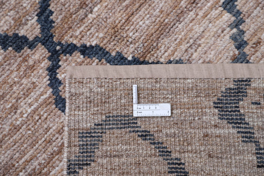 New Tribal Morocan Hand Knotted Wool Rug - 3'1" x 11'8" 3' 1" x 11' 8" (94 x 356) / Brown / Wool