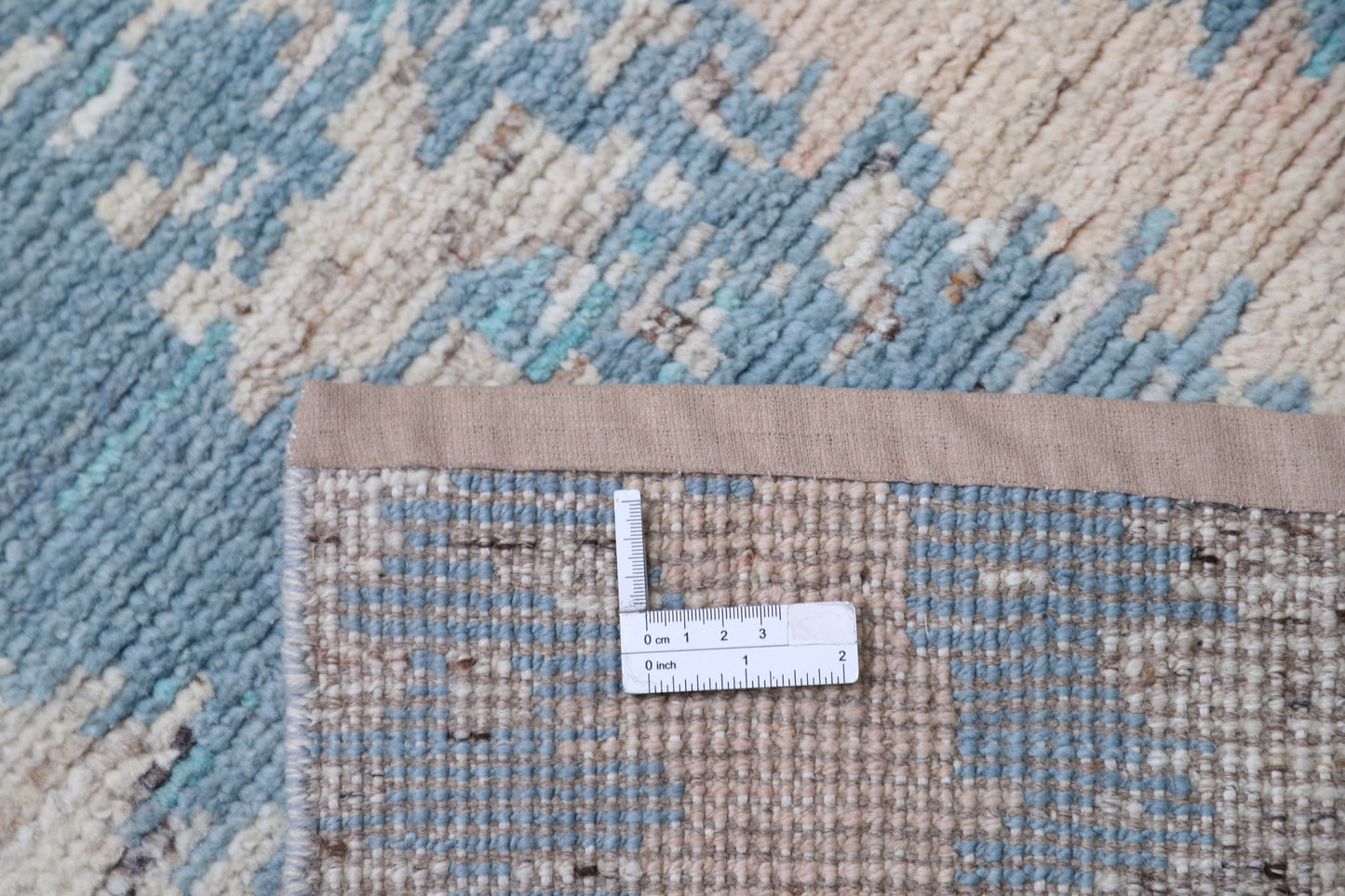 New Tribal Moroccan hand-knotted wool rug 2'8" x 12'3" from Artemis Rugs in Carmel, CA – authentic handcrafted wool runner with tribal design.