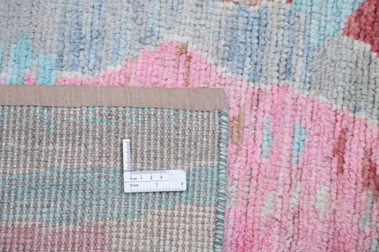 New Tribal Morocan Hand Knotted Wool Rug - 4'1" x 5'9" 4' 1" x 5' 9" (124 x 175) / Multi / Wool