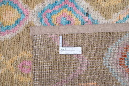 New Tribal Morocan Hand Knotted Wool Rug - 4'0" x 6'0" 4' 0" x 6' 0" (122 x 183) / Gold / Wool