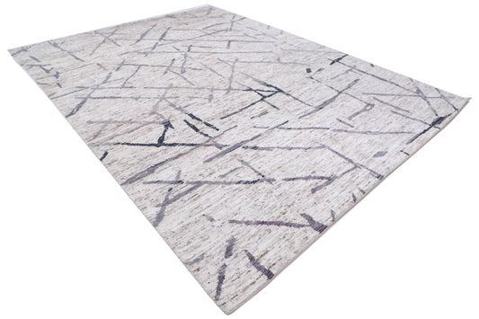 New Tribal Moroccan hand-knotted wool rug 9'1" x 12'4" from Artemis Rugs in Carmel, CA. Expertly handcrafted using traditional Moroccan techniques, this authentic wool rug features intricate tribal patterns and geometric motifs. Made from premium, durable wool fibers, offering a richly textured surface and long-lasting quality. A true example of Moroccan artisan craftsmanship, this large tribal rug is a one-of-a-kind piece that brings heritage, authenticity, and fine detail to any handmade rug collection.