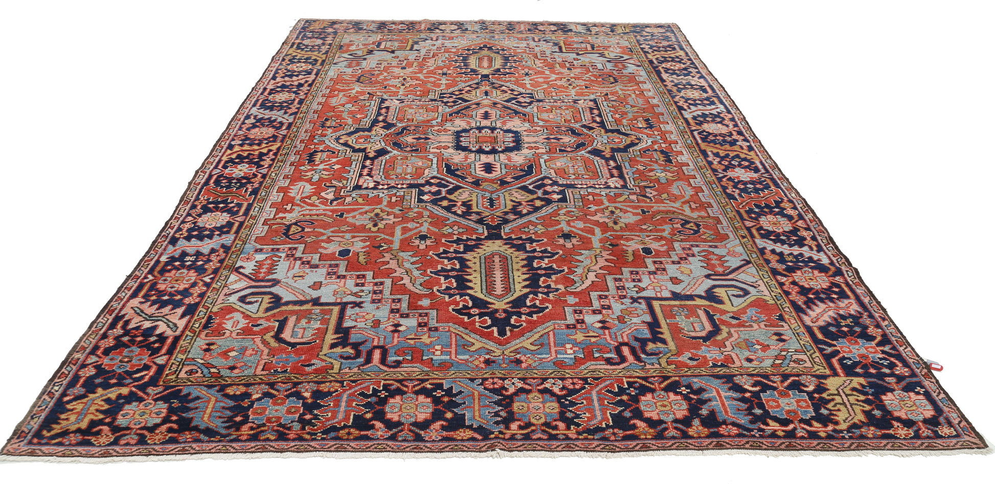 Antique Heriz Hand Knotted Wool Rug - 8'6'' x 12'0'' 8' 6" x 12' 0" (259 x 366) / Red / Wool