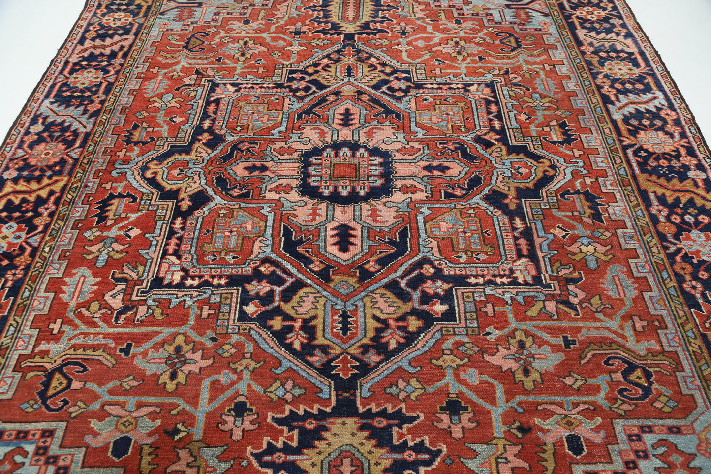 Antique Heriz Hand Knotted Wool Rug - 8'6'' x 12'0'' 8' 6" x 12' 0" (259 x 366) / Red / Wool