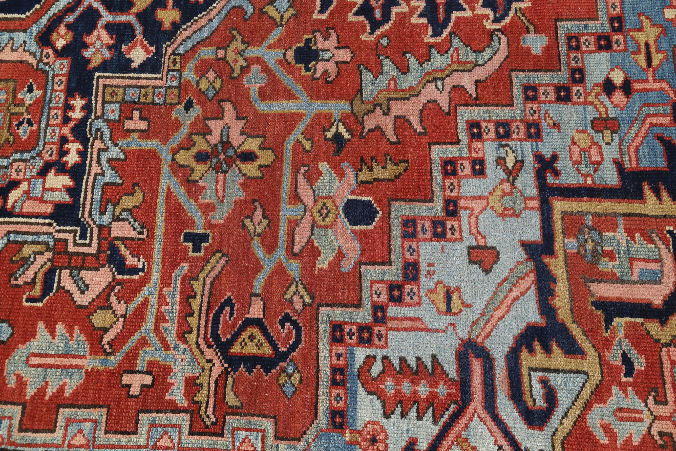 Antique Heriz Hand Knotted Wool Rug - 8'6'' x 12'0'' - Artemis Rugs