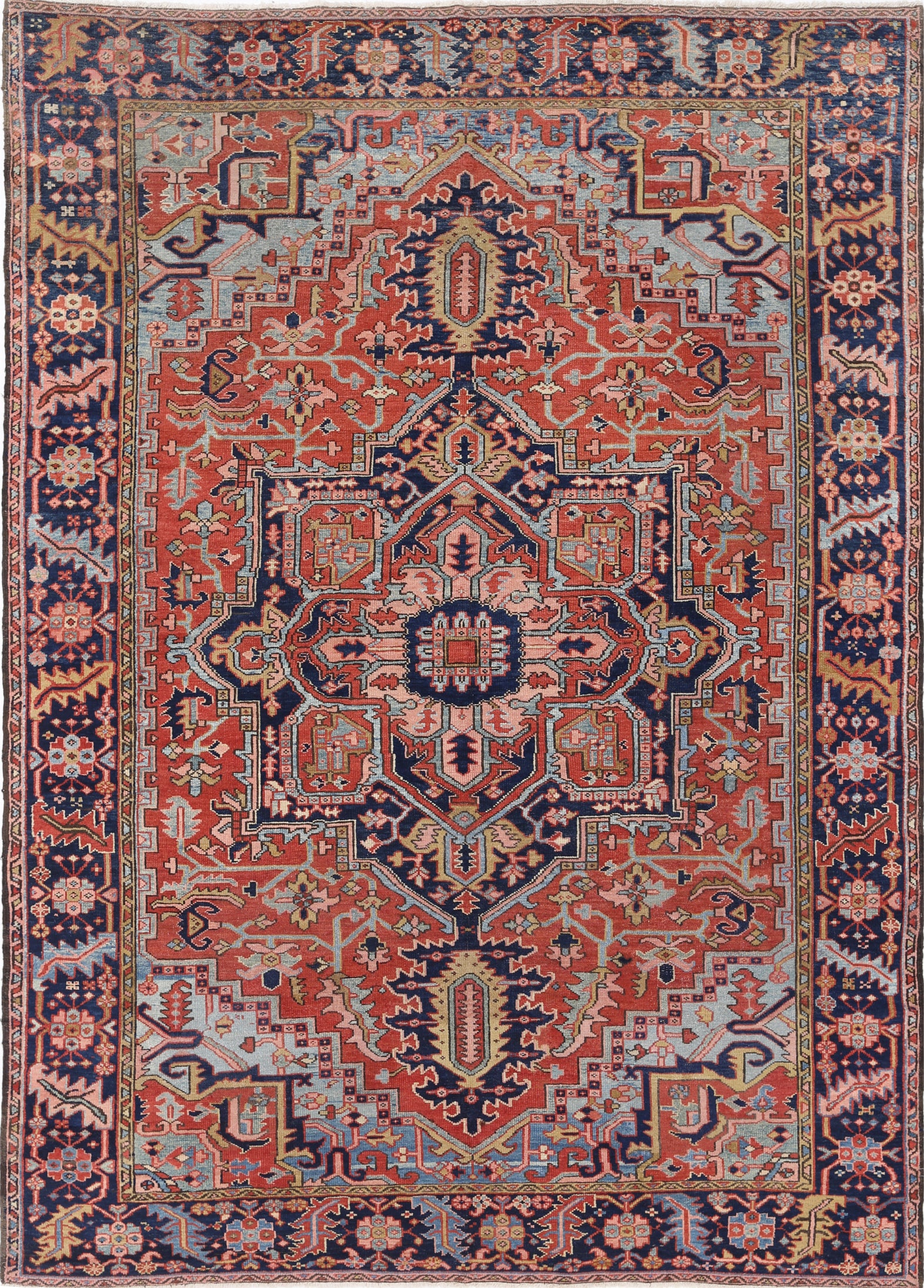 Antique Heriz Hand Knotted Wool Rug - 8'6'' x 12'0'' 8' 6" x 12' 0" (259 x 366) / Red / Wool