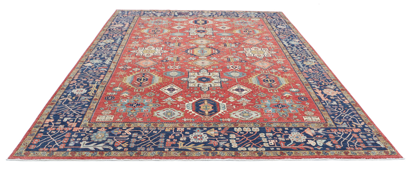 New Traditional Ariana Hand Knotted Wool Rug - 8'11'' x 11'9'' 8' 11" x 11' 9" (272 x 358) / Red / Wool