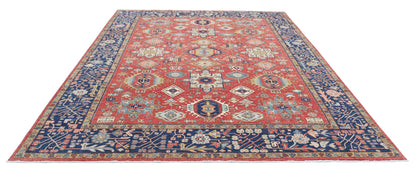 New Traditional Ariana Hand Knotted Wool Rug - 8'11'' x 11'9'' 8' 11" x 11' 9" (272 x 358) / Red / Wool