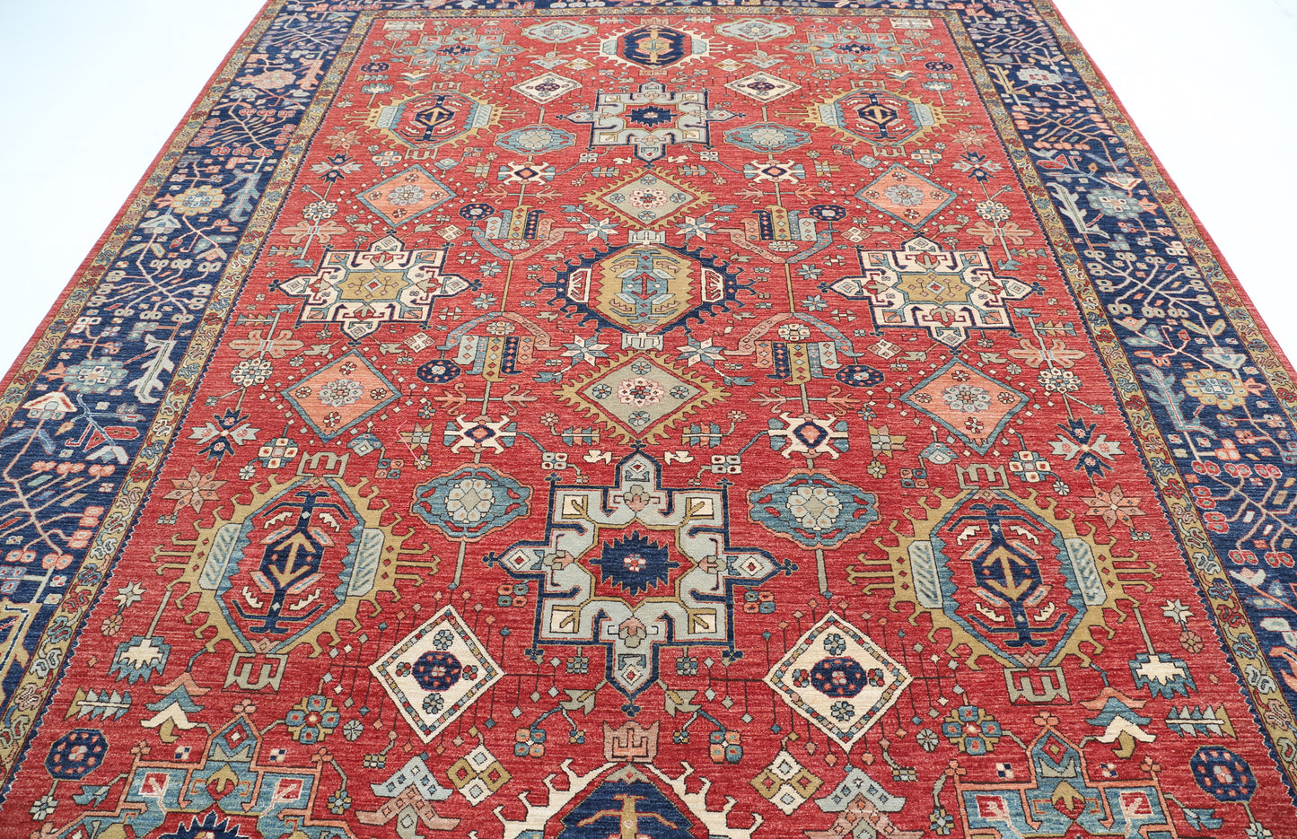 New Traditional Ariana Hand Knotted Wool Rug - 8'11'' x 11'9'' 8' 11" x 11' 9" (272 x 358) / Red / Wool