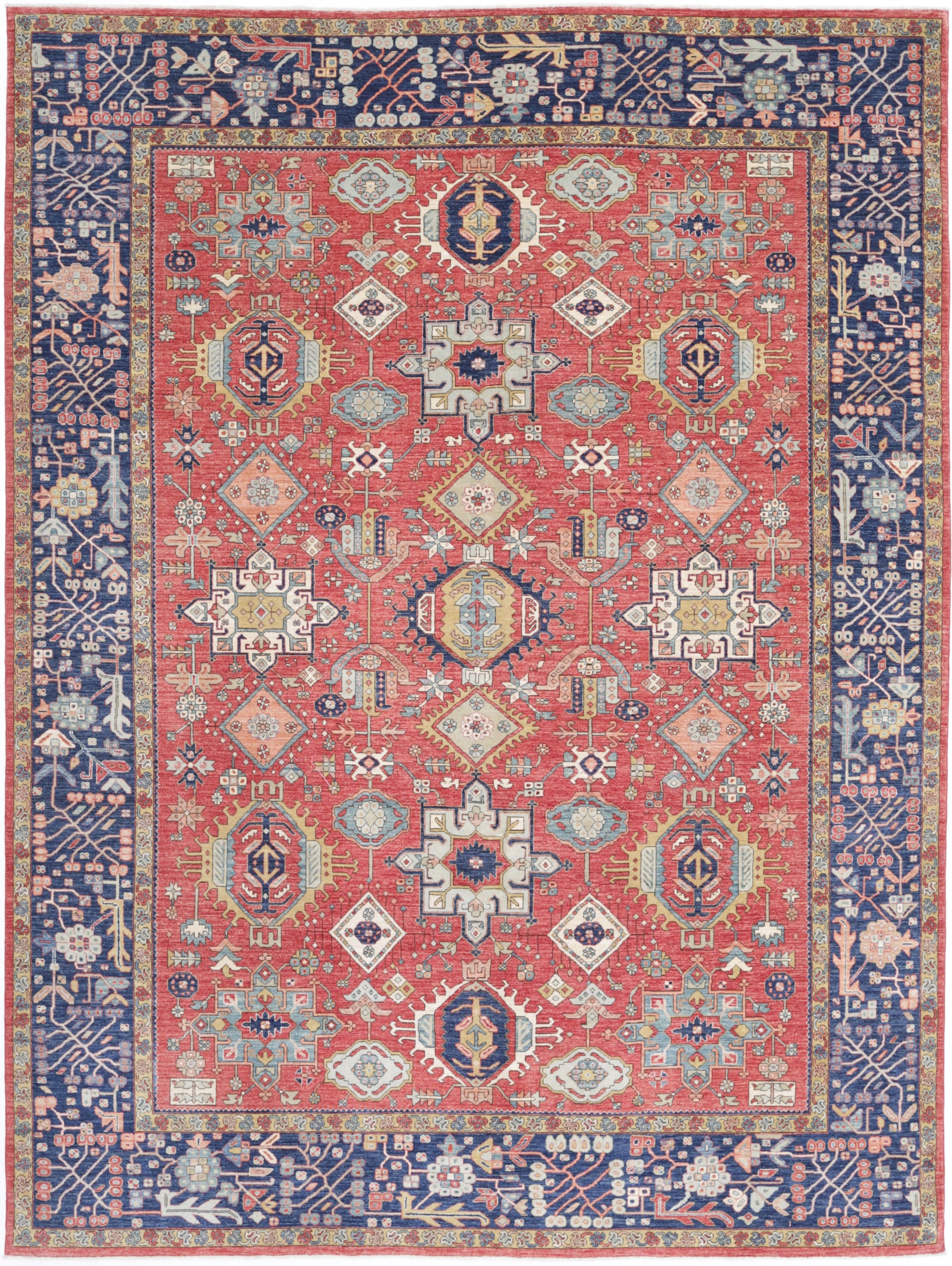 New Traditional Ariana Hand Knotted Wool Rug - 8'11'' x 11'9