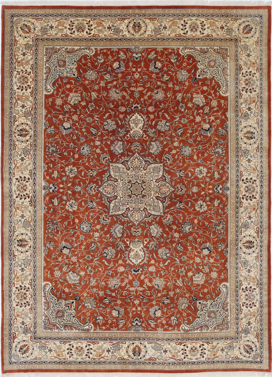 New Traditional Heritage Hand Knotted Wool Rug - 10'2'' x 13'10'' 10' 2" x 13' 10" (310 x 422) / Rust / Wool