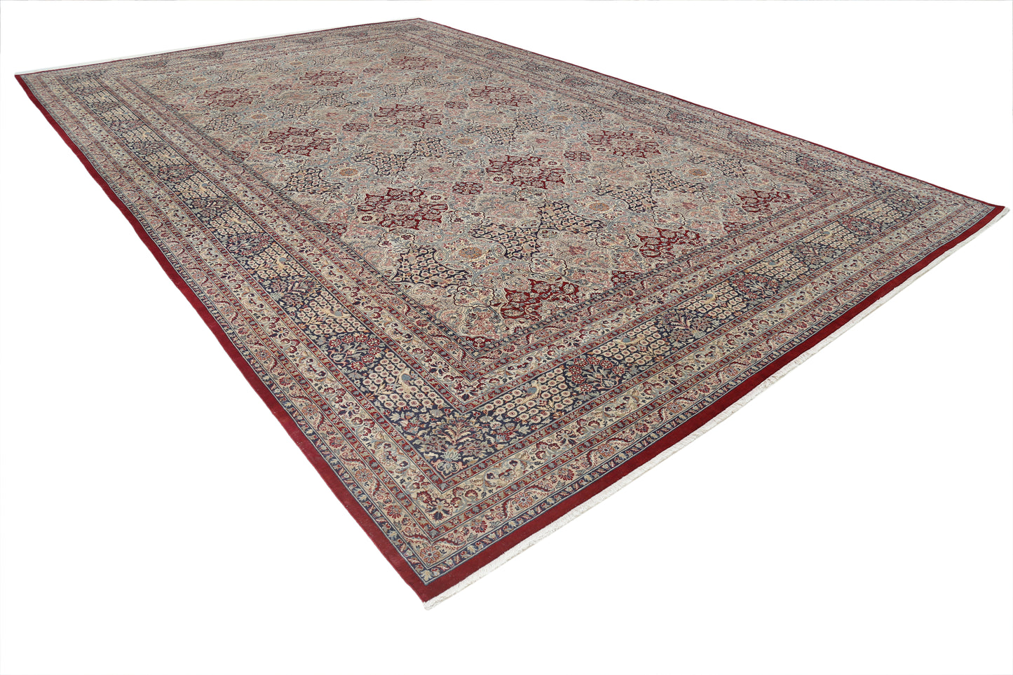 New Traditional Heritage Hand Knotted Wool Rug - 12'0'' x 18'3'' 12' 0" x 18' 3" (366 x 556) / Red / Wool