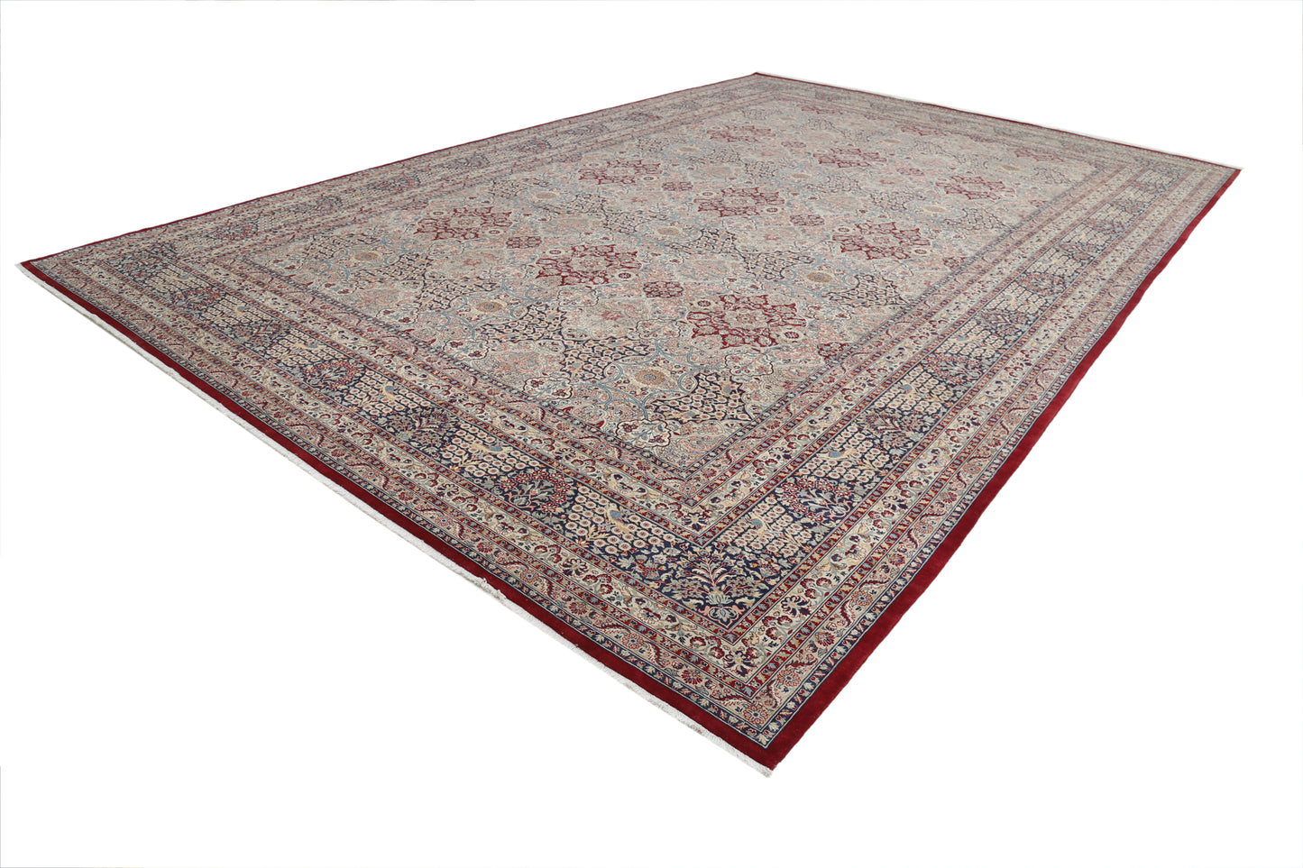 New Traditional Heritage Hand Knotted Wool Rug - 12'0'' x 18'3'' 12' 0" x 18' 3" (366 x 556) / Red / Wool