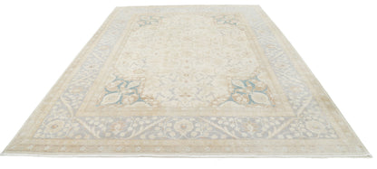 New Traditional Heritage Hand Knotted Wool Rug - 8'11'' x 12'1'' 8' 11" x 12' 1" (272 x 368) / Ivory / Wool