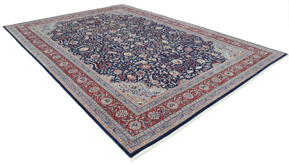 New Traditional Heritage Hand Knotted Wool Rug - 9'9'' x 13'10'' 9' 9" x 13' 10" (297 x 422) / Blue / Wool