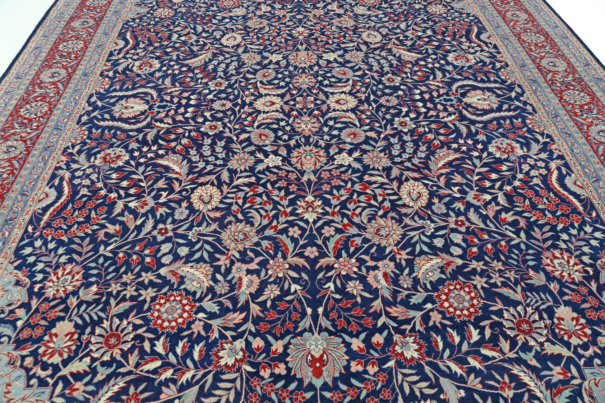 New Traditional Heritage Hand Knotted Wool Rug - 9'9'' x 13'10'' 9' 9" x 13' 10" (297 x 422) / Blue / Wool