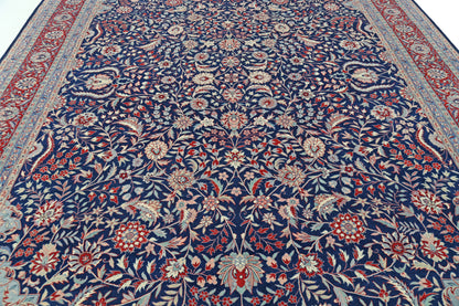 New Traditional Heritage Hand Knotted Wool Rug - 9'9'' x 13'10'' 9' 9" x 13' 10" (297 x 422) / Blue / Wool