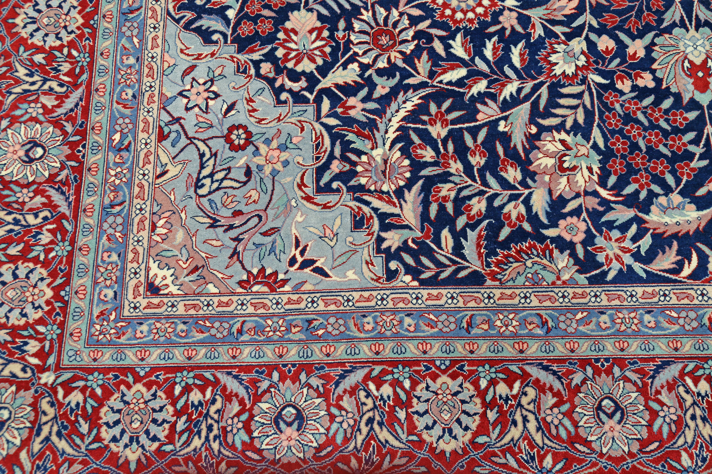 New Traditional Heritage Hand Knotted Wool Rug - 9'9'' x 13'10'' 9' 9" x 13' 10" (297 x 422) / Blue / Wool