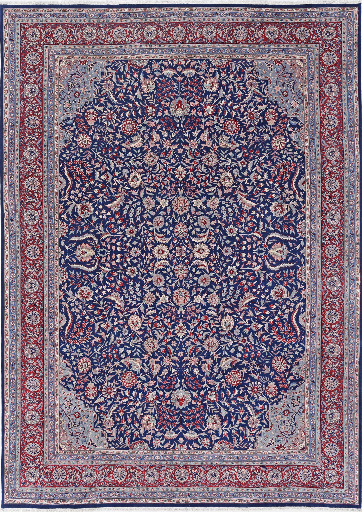 New Traditional Heritage Hand Knotted Wool Rug - 9'9'' x 13'10'' 9' 9" x 13' 10" (297 x 422) / Blue / Wool