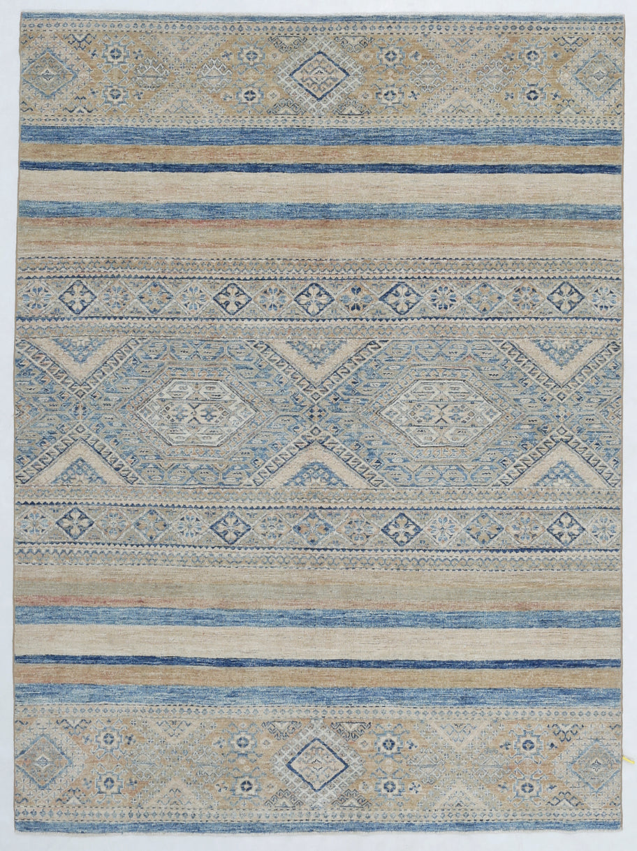 New Traditional Khurjeen Hand Knotted Wool Rug - 5'10'' x 7'10'' 5' 10" x 7' 10" (178 x 239) / Multi / Wool