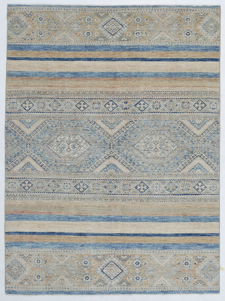 New Traditional Khurjeen Hand Knotted Wool Rug - 5'10'' x 7'10'' 5' 10" x 7' 10" (178 x 239) / Multi / Wool