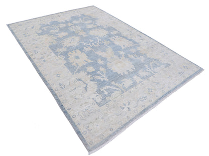 New Traditional Oushak Hand Knotted Wool Rug - 6'2" x 9'9" 6' 2" x 9' 9" (188 x 297) / Grey / Wool