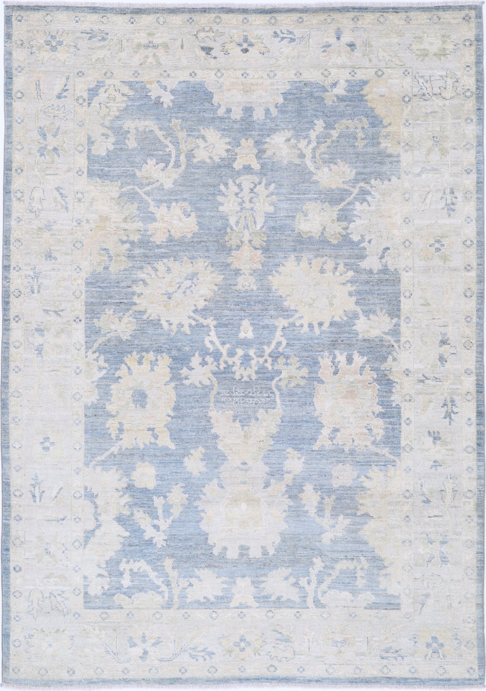 New Traditional Oushak Hand Knotted Wool Rug - 6'2" x 9'9" 6' 2" x 9' 9" (188 x 297) / Grey / Wool