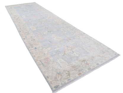 New Traditional Oushak Hand Knotted Wool Rug - 5'3" x 16'0" 5' 3" x 16' 0" (160 x 488) / Grey / Wool