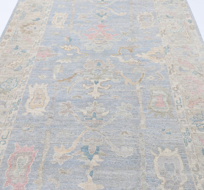 New Traditional Oushak Hand Knotted Wool Rug - 5'3" x 16'0" 5' 3" x 16' 0" (160 x 488) / Grey / Wool