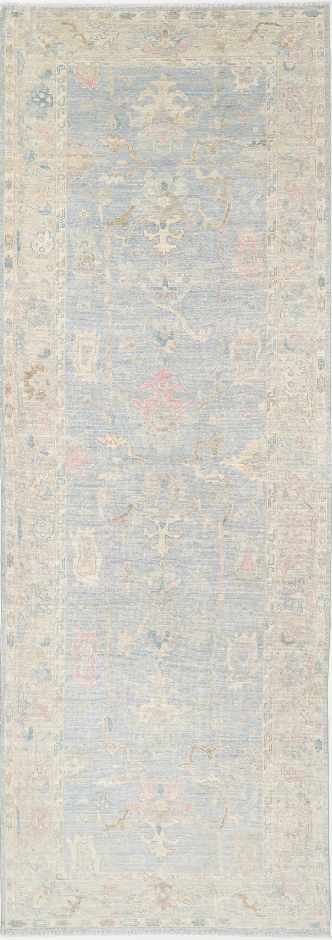 New Traditional Oushak Hand Knotted Wool Rug - 5'3" x 16'0" 5' 3" x 16' 0" (160 x 488) / Grey / Wool