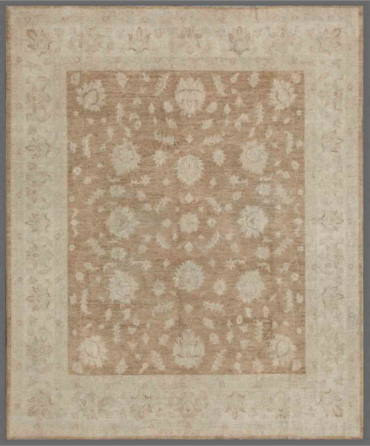 New Traditional Serenity Hand Knotted Wool Rug - 8'1'' x 9'8'' 8' 1" x 9' 8" (246 x 295) / Brown / Wool