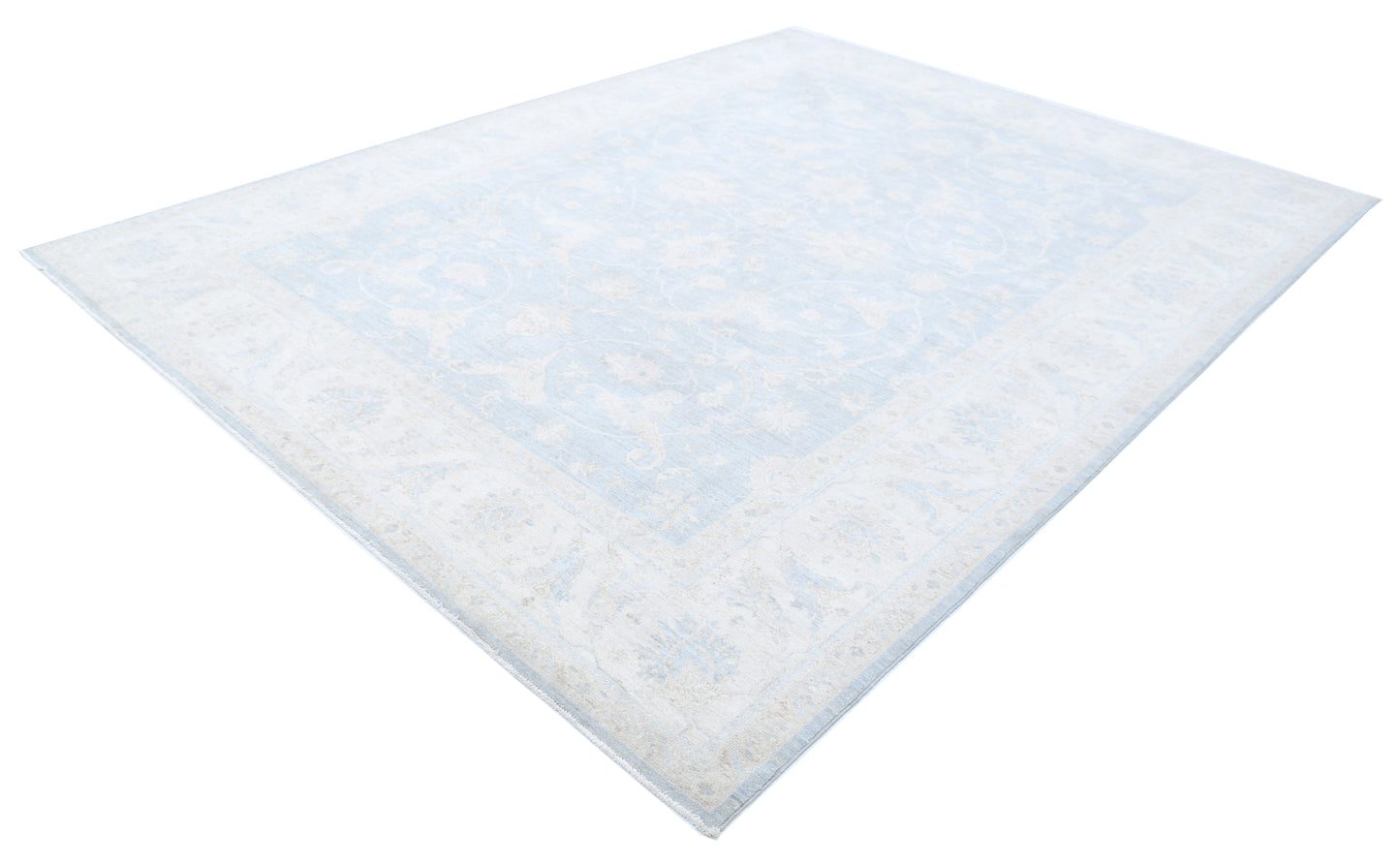 New Traditional Serenity Hand Knotted Wool Rug - 8'11'' x 11'8'' 8' 11" x 11' 8" (272 x 356) / Grey / Wool