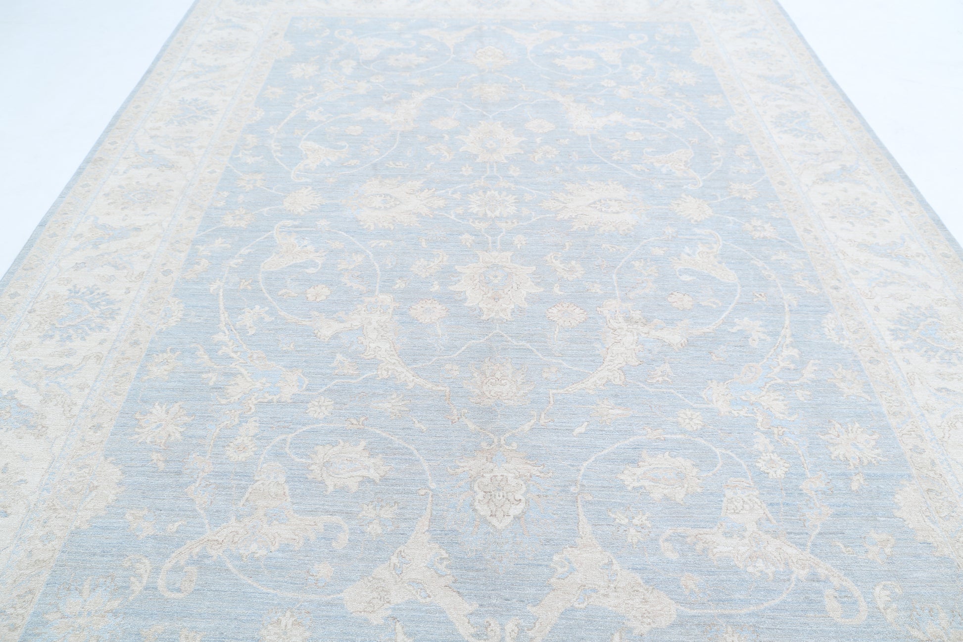 New Traditional Serenity Hand Knotted Wool Rug - 8'11'' x 11'8'' 8' 11" x 11' 8" (272 x 356) / Grey / Wool