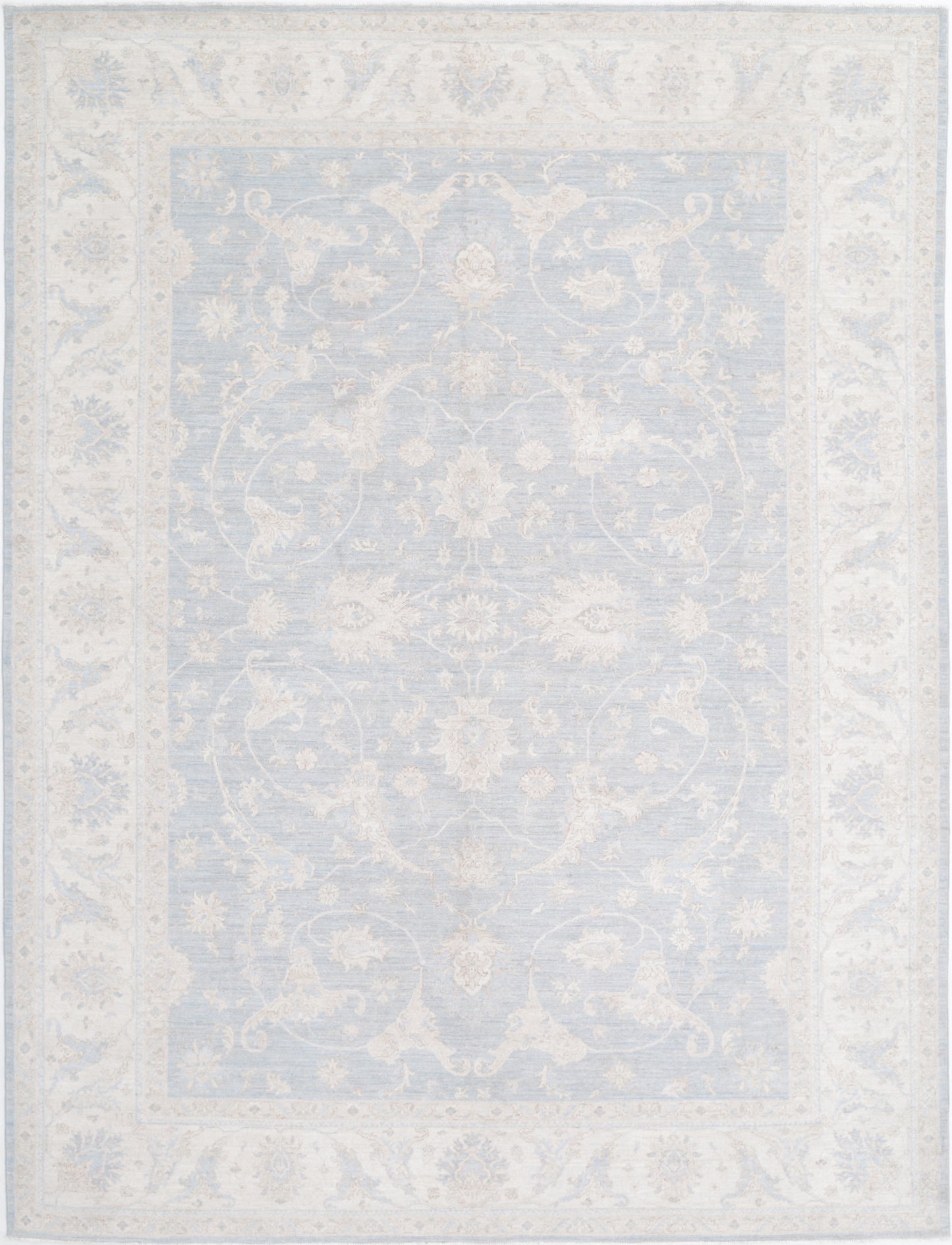 New Traditional Serenity Hand Knotted Wool Rug - 8'11'' x 11'8'' 8' 11" x 11' 8" (272 x 356) / Grey / Wool