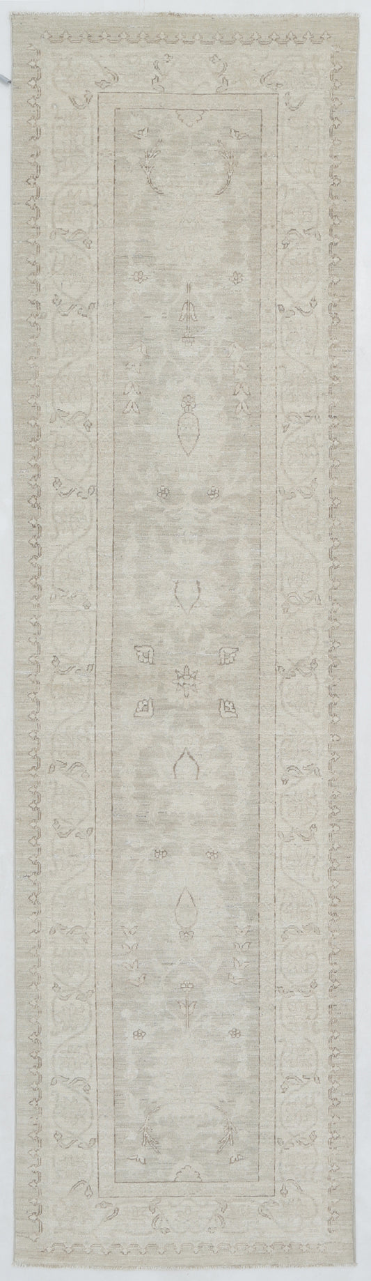 New Traditional Serenity Hand Knotted Wool Rug - 2'9'' x 10'3'' 2' 9" x 10' 3" (84 x 312) / Green / Wool