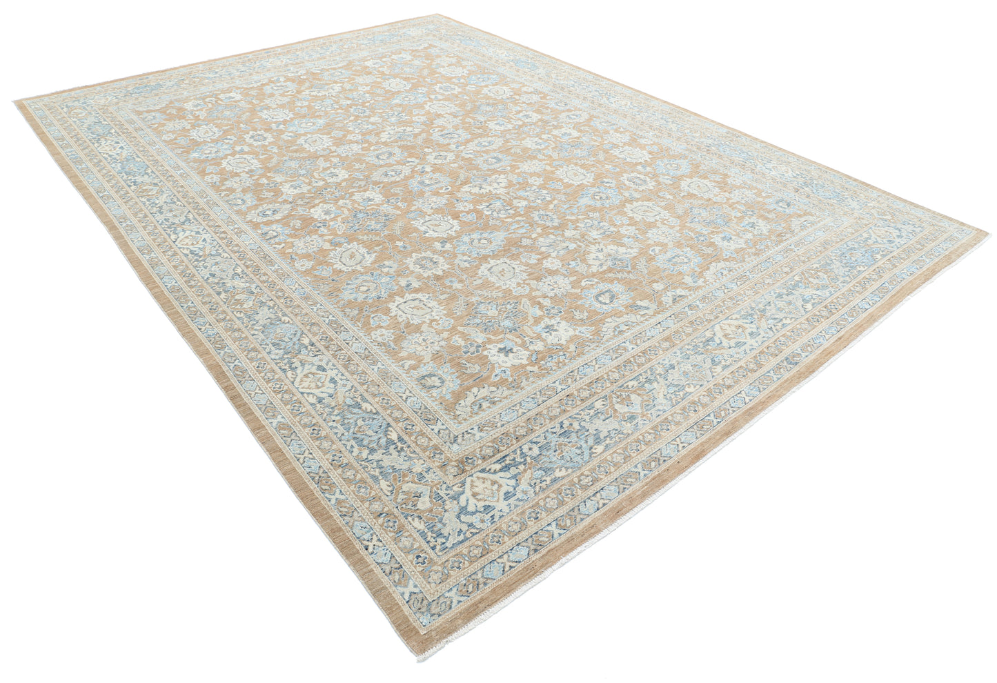 New Traditional Serenity Hand Knotted Wool Rug - 8'8'' x 11'7'' 8' 8" x 11' 7" (264 x 353) / Brown / Wool