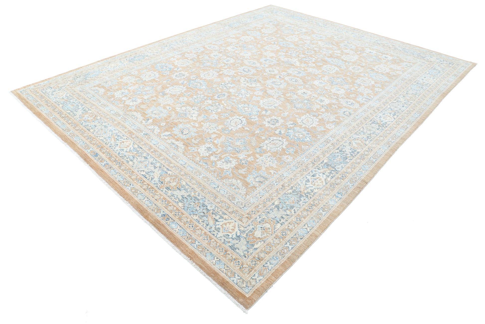 New Traditional Serenity Hand Knotted Wool Rug - 8'8'' x 11'7'' 8' 8" x 11' 7" (264 x 353) / Brown / Wool