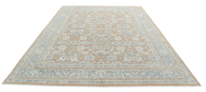 New Traditional Serenity Hand Knotted Wool Rug - 8'8'' x 11'7'' 8' 8" x 11' 7" (264 x 353) / Brown / Wool