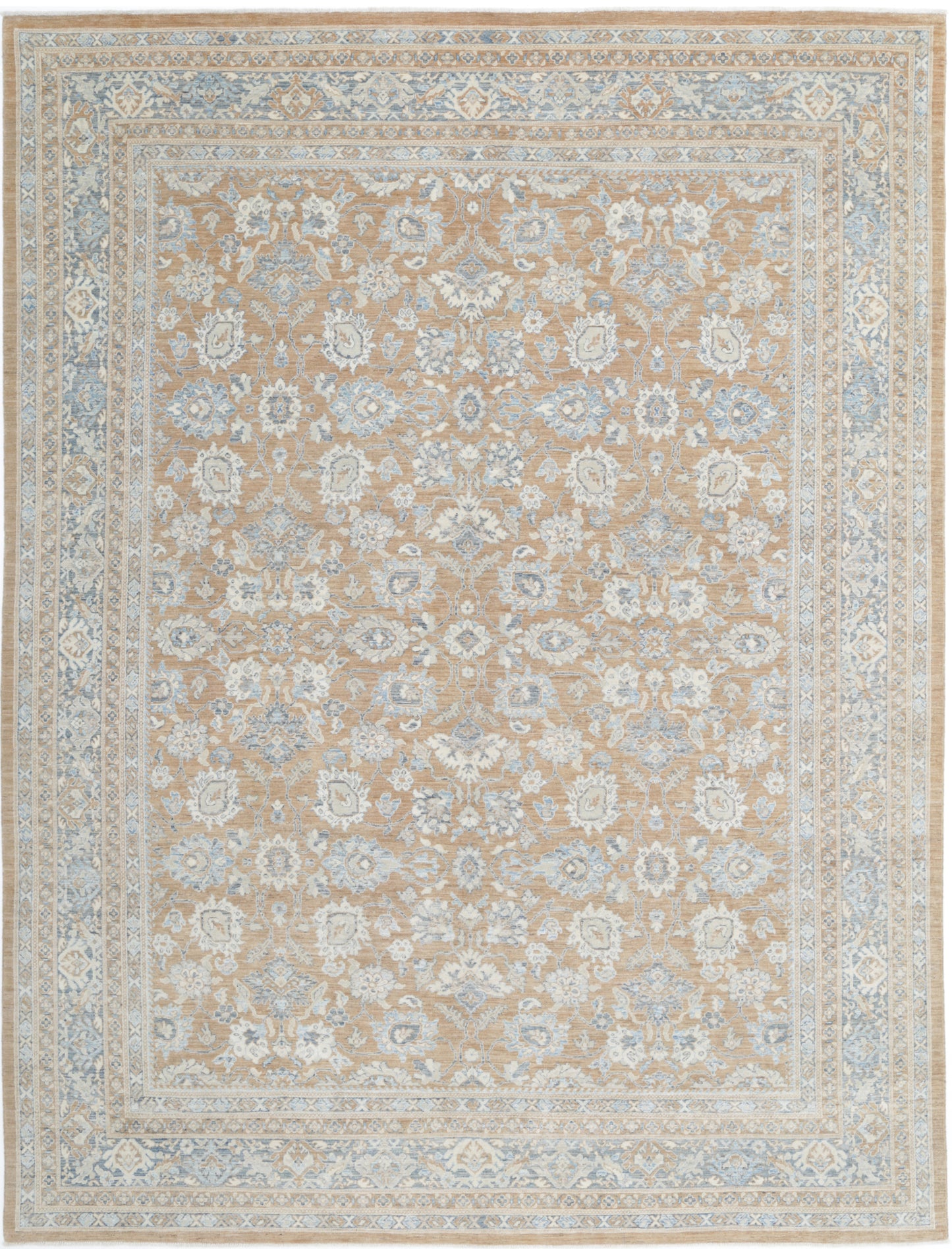 New Traditional Serenity Hand Knotted Wool Rug - 8'8'' x 11'7'' 8' 8" x 11' 7" (264 x 353) / Brown / Wool