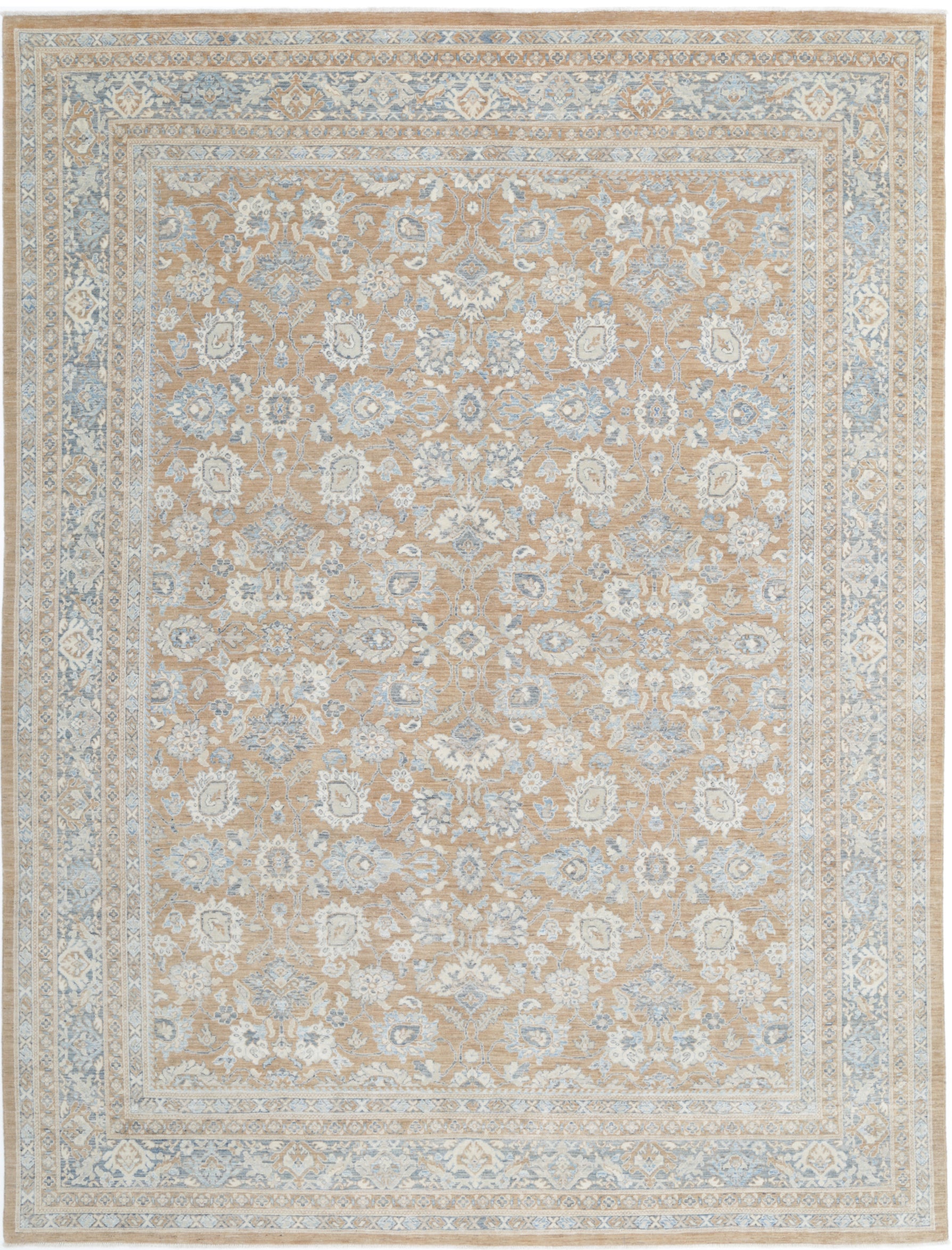 New Traditional Serenity Hand Knotted Wool Rug - 8'8'' x 11'7'' 8' 8" x 11' 7" (264 x 353) / Brown / Wool