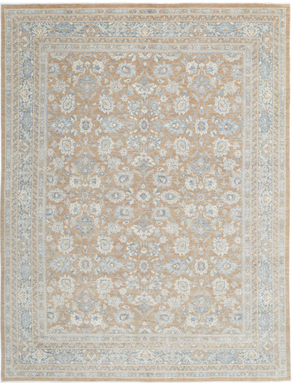 New Traditional Serenity Hand Knotted Wool Rug - 8'8'' x 11'7'' 8' 8" x 11' 7" (264 x 353) / Brown / Wool