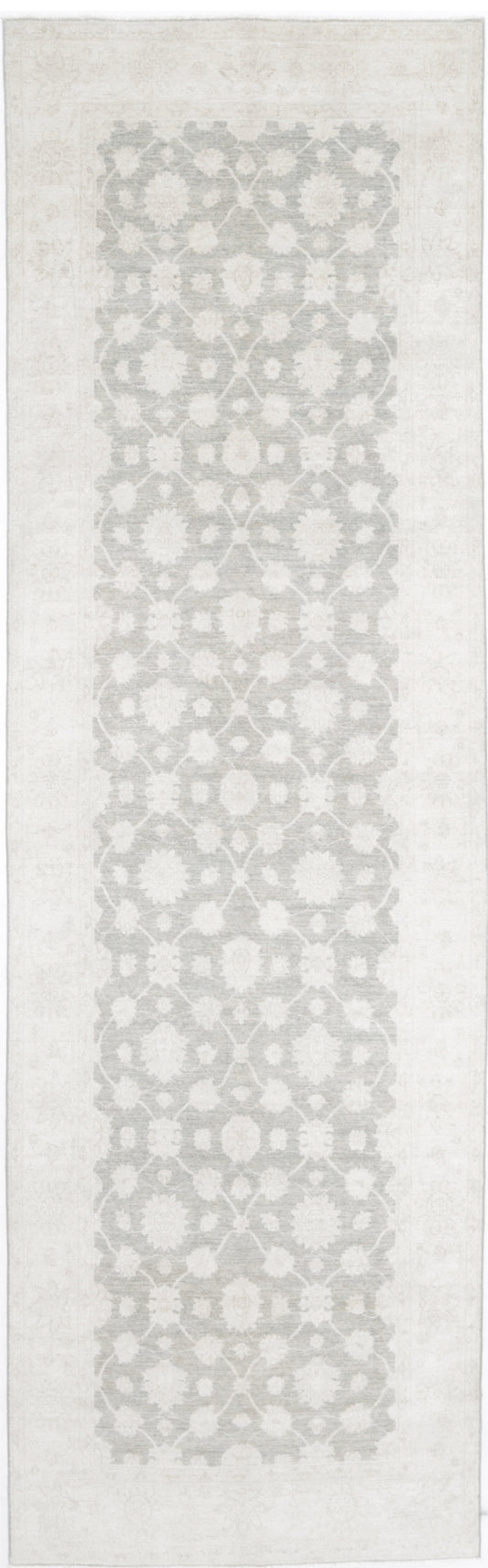 New Traditional Serenity Hand Knotted Wool Rug - 4'8'' x 16'3'' 4' 8" x 16' 3" (142 x 495) / Grey / Wool